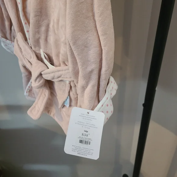NEW WITH TAGS Indigo pink baby bathrobes - Picture 2 of 2